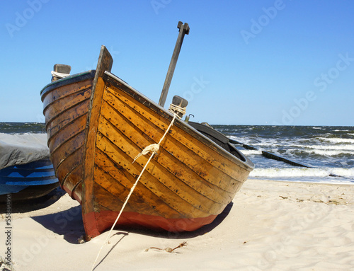 Fototapeta na wymiar Boot am Meer