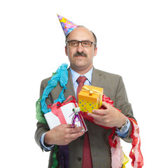 Poster - Businessman and birthday.