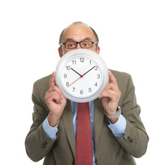 Poster - Businessman and clock.