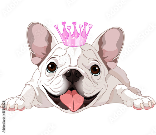 Naklejka ścienna Royalty bulldog