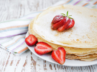 Sticker - stawberry pancakes