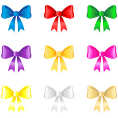 Sticker - 3d color bow set