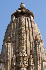 Stone carved temple in Khajuraho, Madhya Pradesh, India