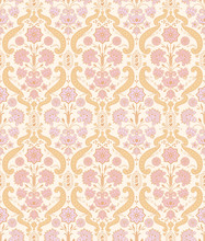 Seamless Ornamental Vintage Pattern With Stylized Flowers.