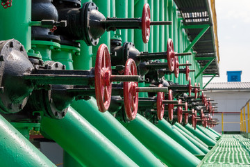 Wall Mural - Gas compressor station in bright sunny summer day