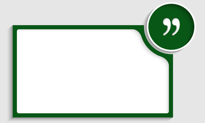 Poster - green text box with quotation mark