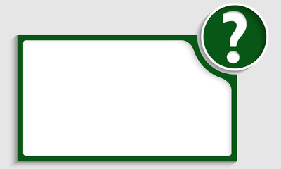 Poster - green text box with question mark