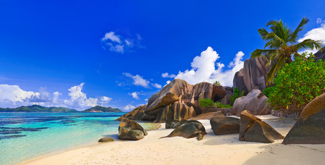 Poster - Beach Source d'Argent at Seychelles
