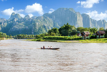 Beautiful Landscape Of Vang Vieng,Laos