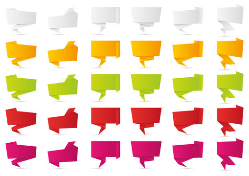 Set Origami banners
