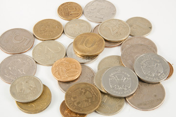 A heap of russian coins