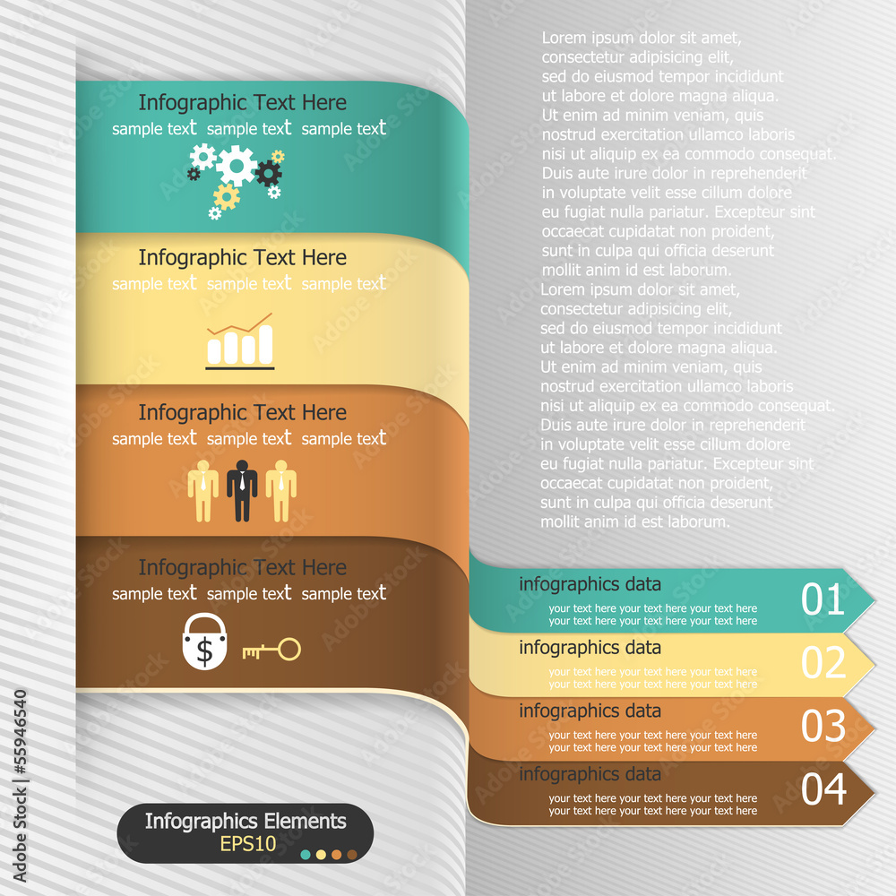 Highlights Inforgraphics Modern inforgraphics options banner Stock Vector | Adobe Stock