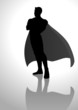 © rudall30 - Silhouette illustration of a superhero posing