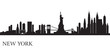 New York city skyline silhouette background