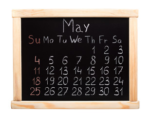 Calendar 2014. May