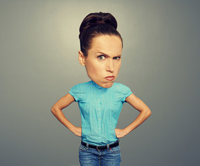 Wall Mural - funny angry young woman