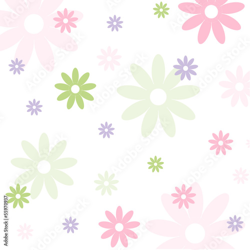 Naklejka ścienna Seamless floral pattern, wallpaper