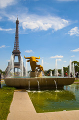 Wall Mural - Eiffel tower from Trocadero