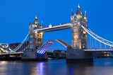 Fototapeta Londyn - Tower Bridge at Dusk in London