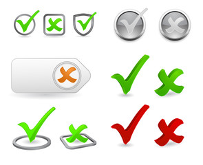 checkmark 3d icon set