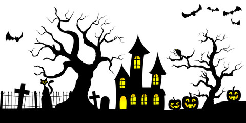 Wall Mural - spooky halloween background