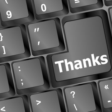 a thanks message on enter key of keyboard