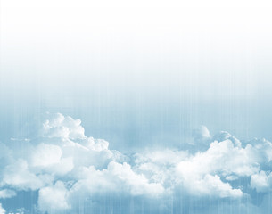 Wall Mural - blue sky above clouds