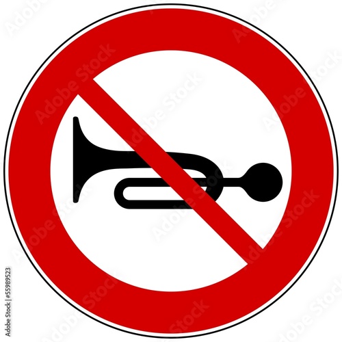 Vettoriale Stock CARTELLO DIVIETO DI SEGNALAZIONE ACUSTICA Adobe Stock