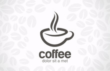 Coffee Cup Vector Logo Design. Cafe Icon Symbol