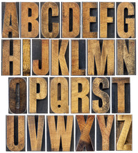 Vintage Wood Type Alphabet