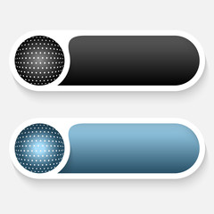 Poster - black and blue vector abstract buttons
