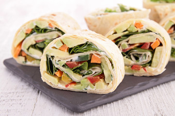 Poster - tortilla wrap with vegetables