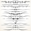 canvas print picture - Ornamental Rule Lines in Different Design