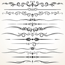 Ornamental Rule Lines In Different Design