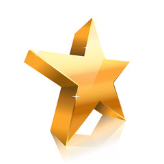 Wall Mural - star made of gold