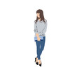 © Fuzler - Shopping girl with long brown hair