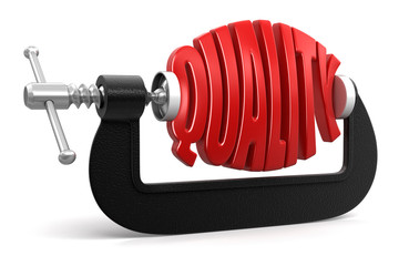 Poster - Quality in clamp (clipping path included)