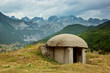 View of Bunker in Albanian Alps