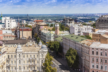 Wall Mural - Kiev panorama from Bell tower of Sophia Cathedral. Kiev, Ukraine