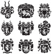set of heraldic silhouettes No4