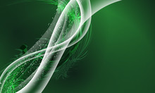 Green Abstract Background And Transparent Object