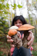 Mushrooms in hands