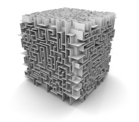 Poster - cube maze (clipping path included)