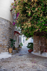  Alley in Hydra island, Greece