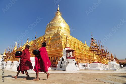 Cuadros en Lienzo Shwezigon Paya, Bagan, Myanmar.