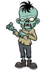 Wall Mural - Vector illustration of Cartoon zombie