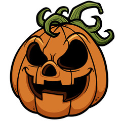 Wall Mural - Vector illustration of Halloween pumpkin