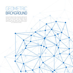 Blue Molecule And Communication Background