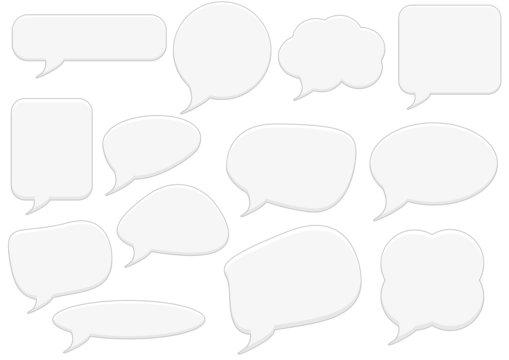 Text bubbles set