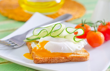 Sticker - toast with poached eggs